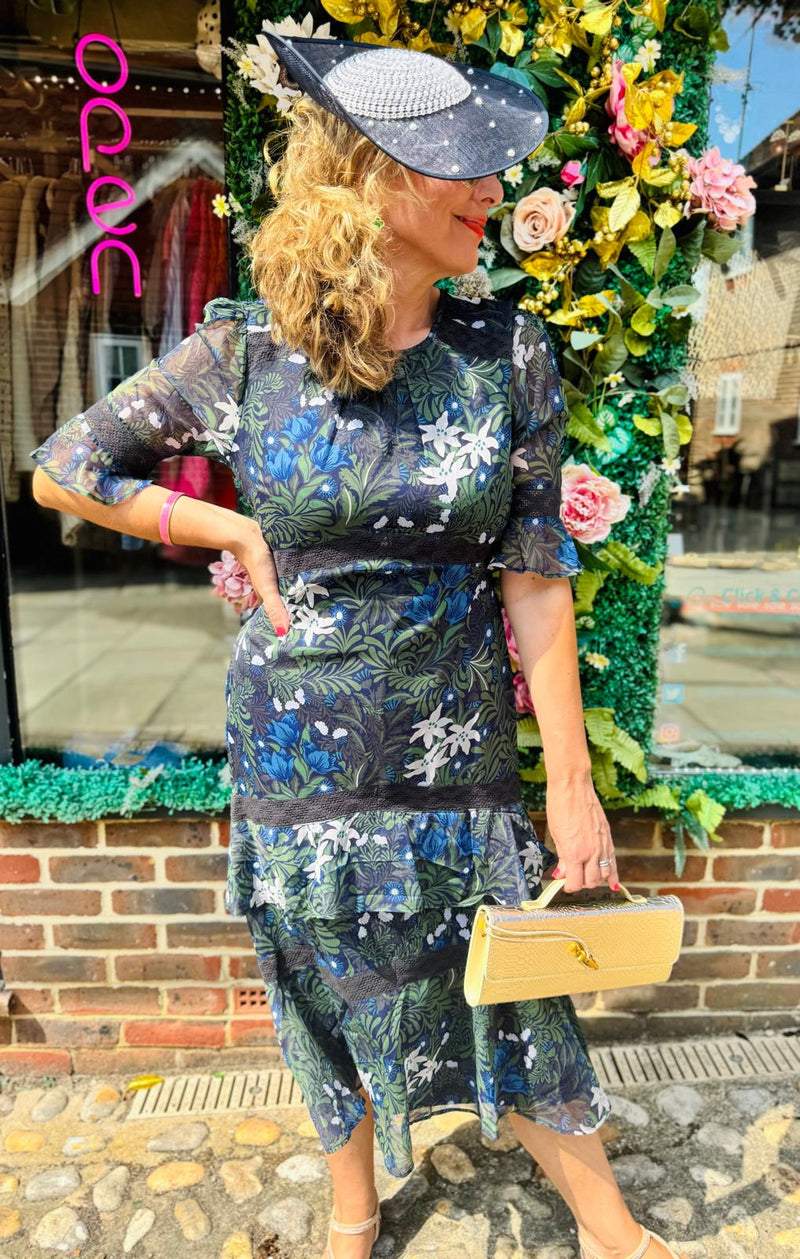 Jemima High Neck Midi Dress