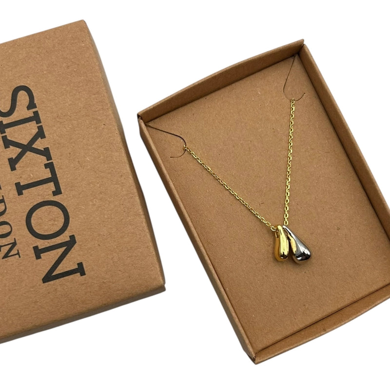 Gold & Silver Droplet Necklace