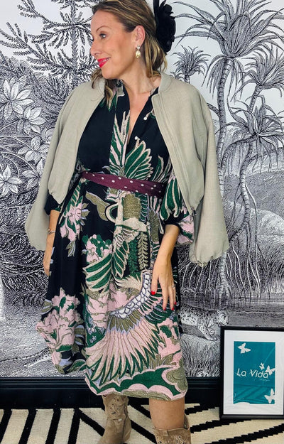 Crane Emerald Crepe Darcy Dress