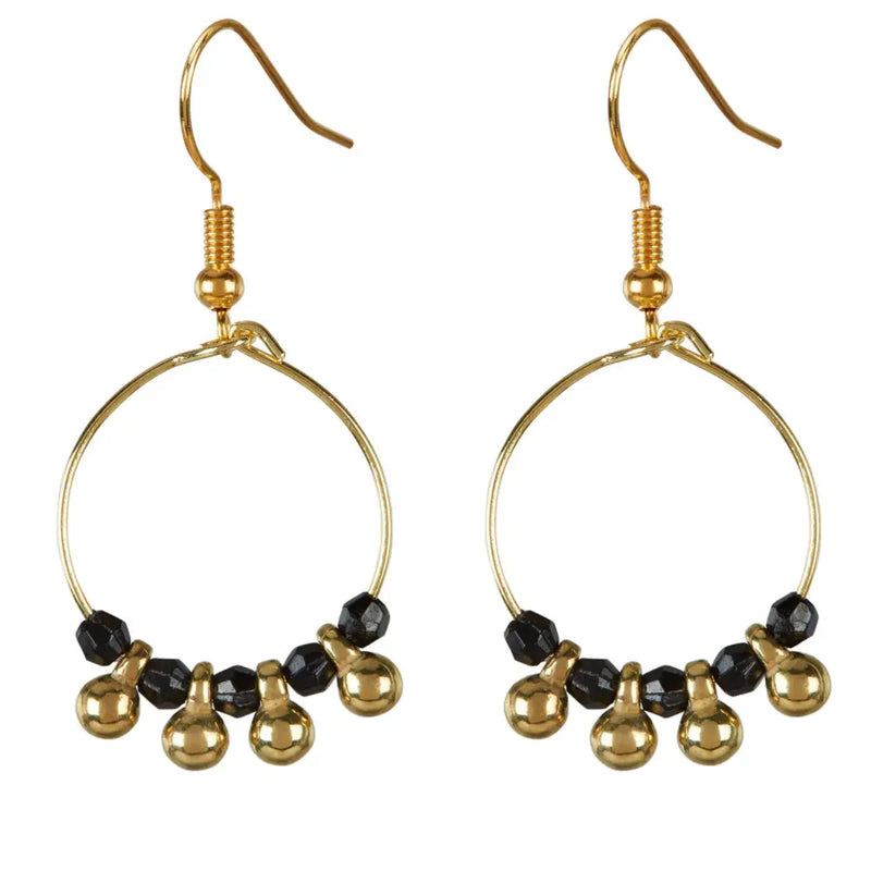 Glass Bead & Drop Earrings