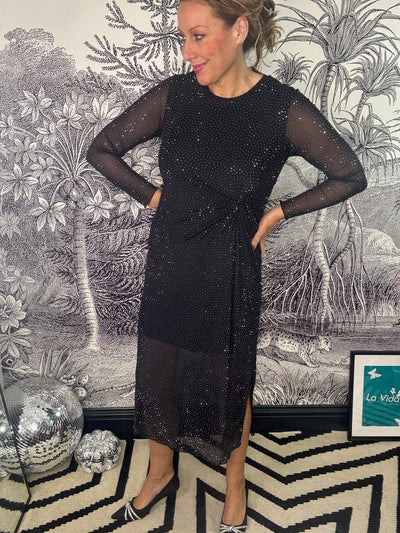 Alexis Sparkle Stone Twist Knot Dress