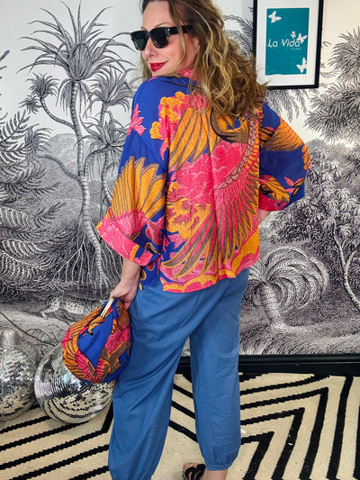 Crane Cobalt Kimono