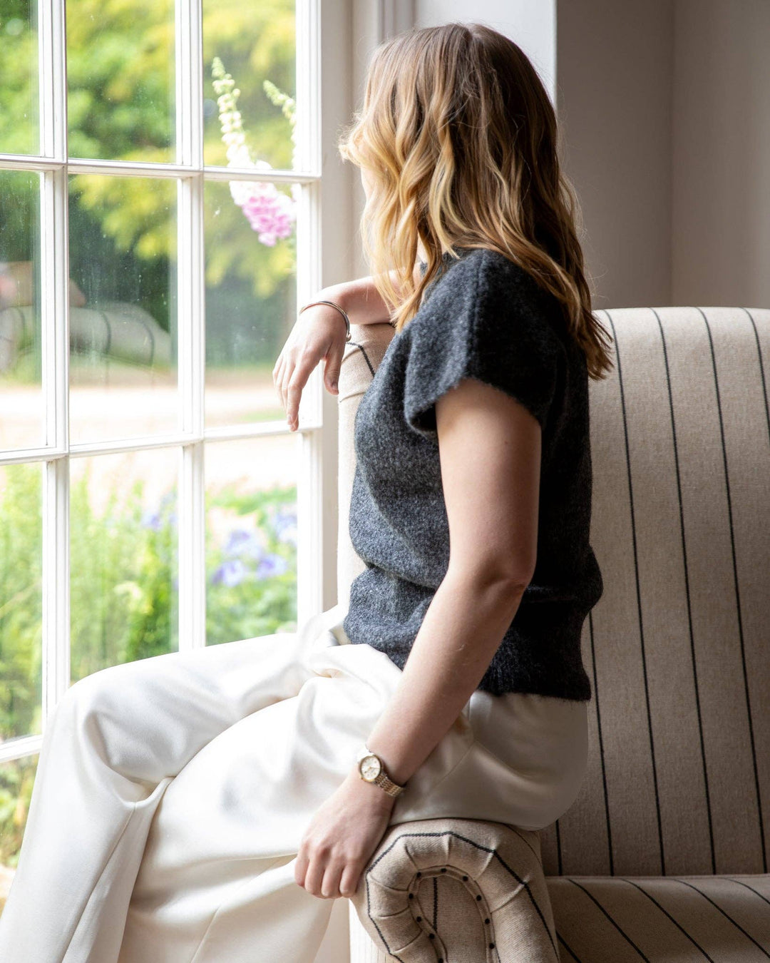 Jasmine Trouser | Ivory: M/L