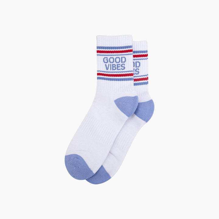 Good Vibes Organic Cotton Sports Socks in White: UK 3-7 | EU 36-40 | US 5-9