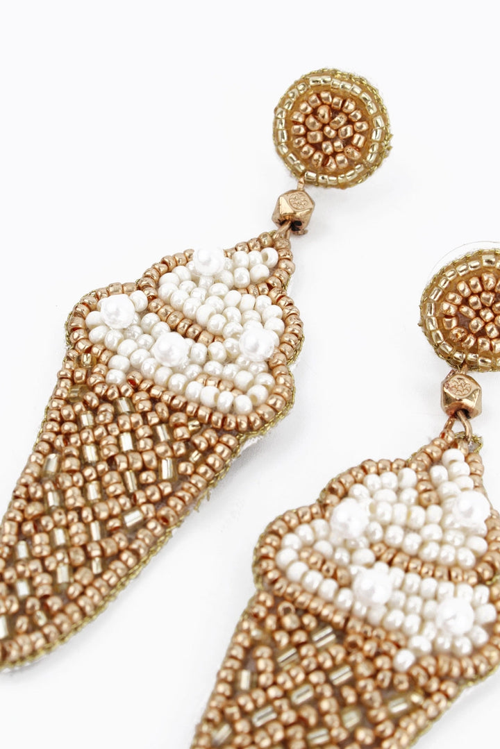 Pearl Ice Cream Beaded Earrings