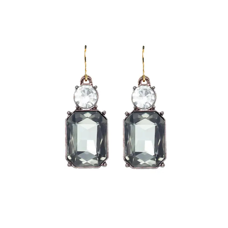 Twin Gem Drop Earrings