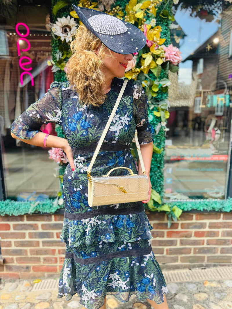 Jemima High Neck Midi Dress