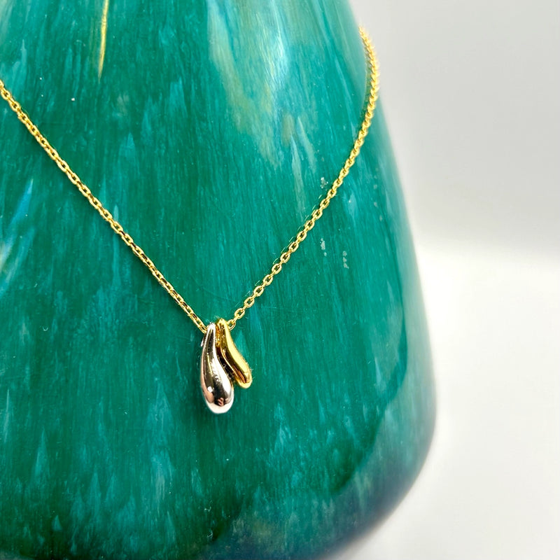 Gold & Silver Droplet Necklace