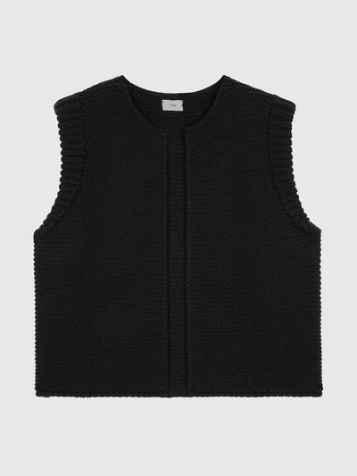 Legringou Sleeveless Open Cardigan