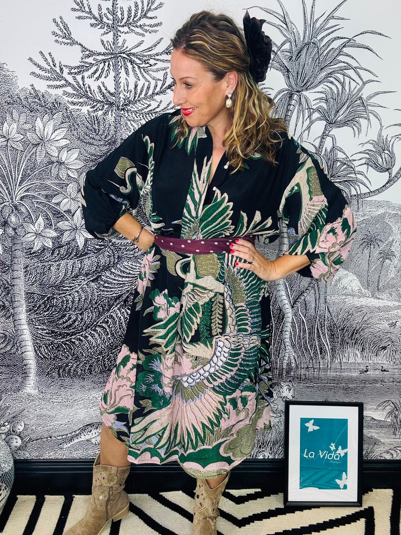Crane Emerald Crepe Darcy Dress
