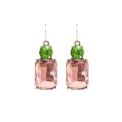 Twin Gem Drop Earrings