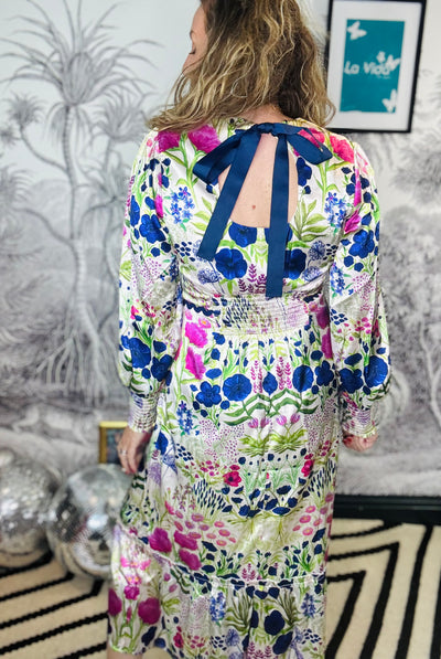 Caroline Maxi Dress with Back Bow Tie