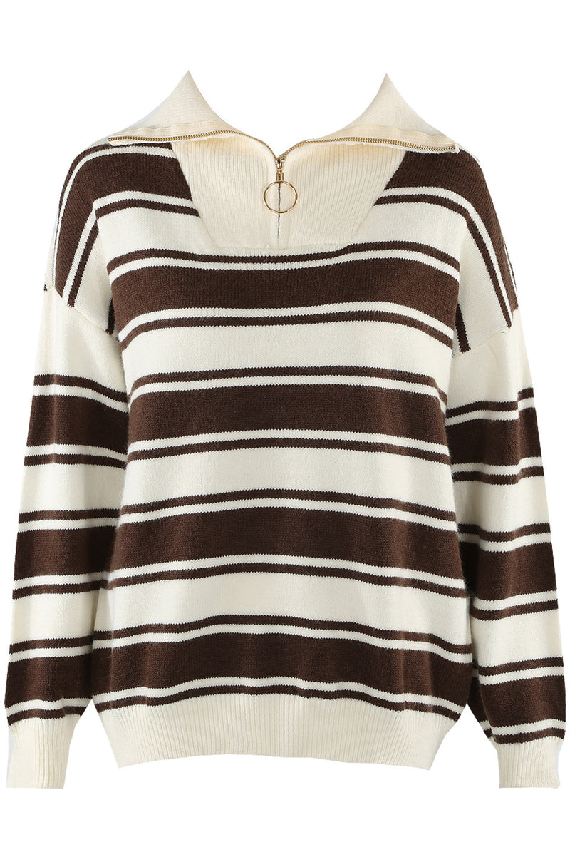 Halo Half Zip Striped Jumper