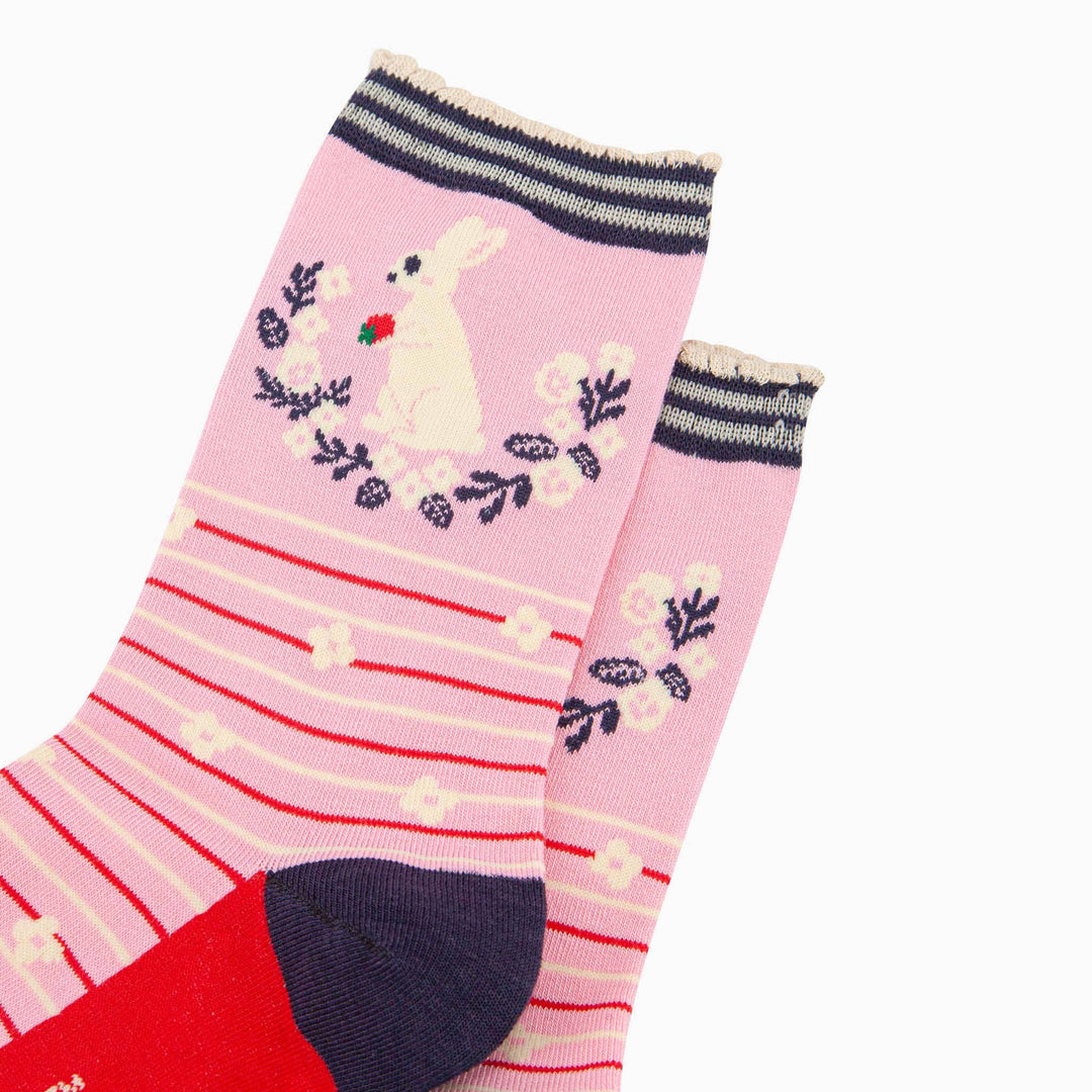 Pink Bunny Wreath Women&