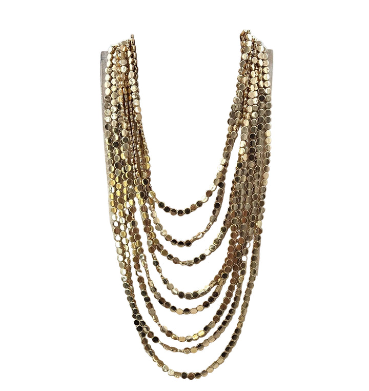 Multistrand mini disc necklace