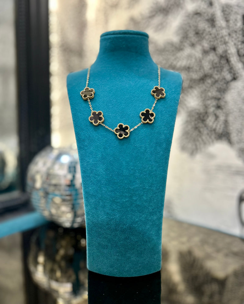 Clover Petal Delicate Chain Necklace