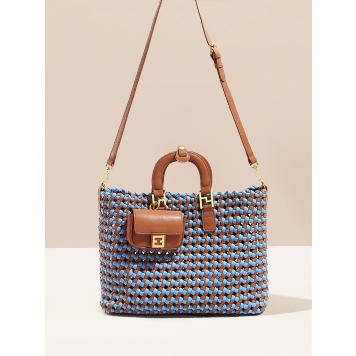 Glam Knot Woven Tote Bag