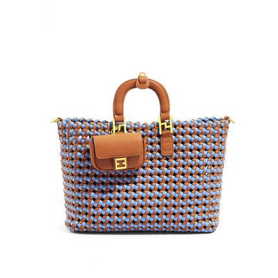 Glam Knot Woven Tote Bag
