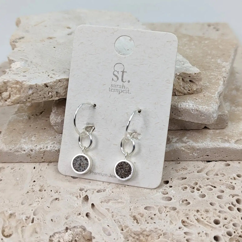 Resin Circle Drop Earrings