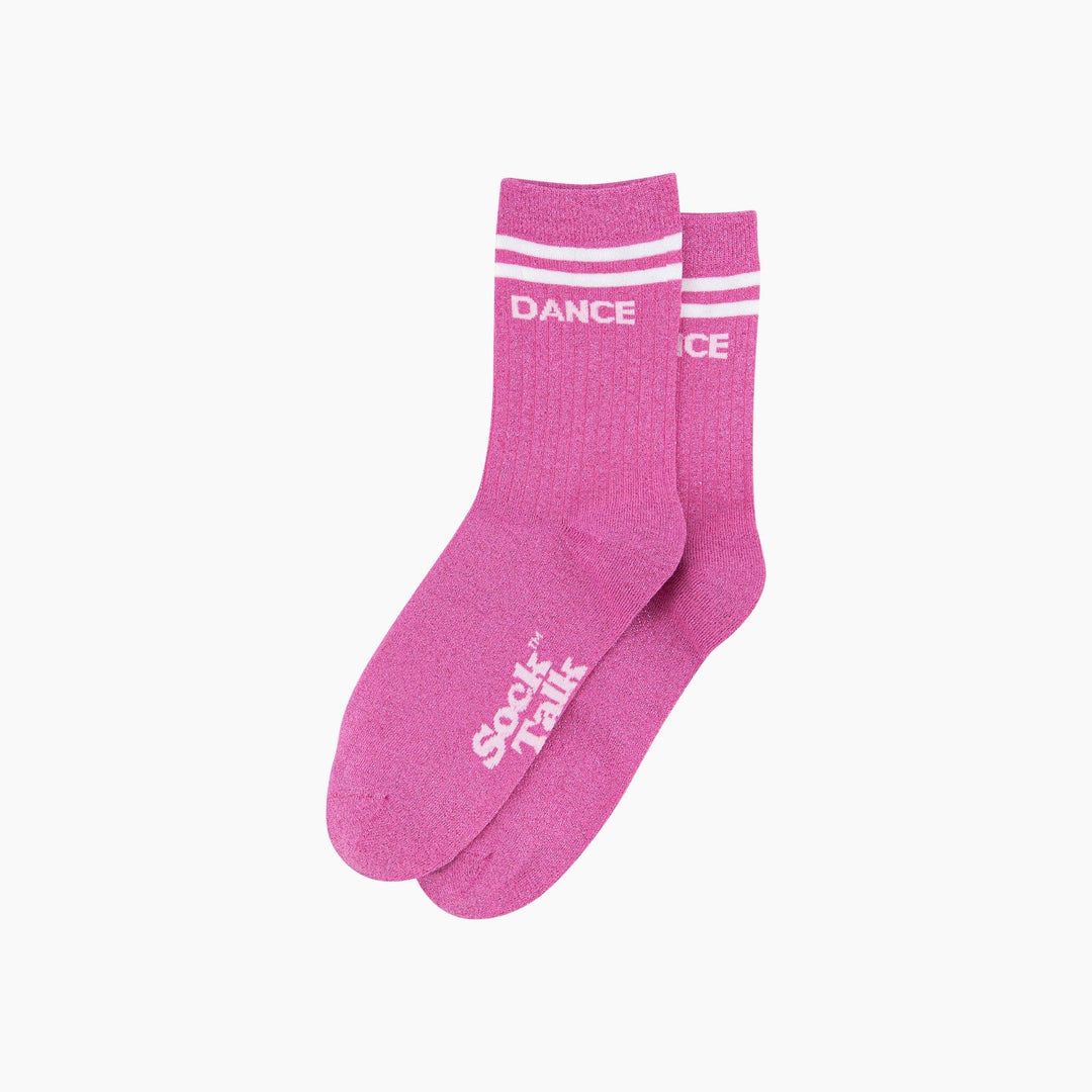 Dance Combed Cotton Glitter Socks in Hot Pink: UK 3-7 | EU 36-40 | US 5-9