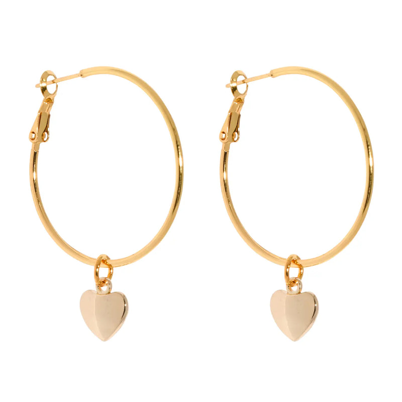 Heart Hoola Hoop Earrings