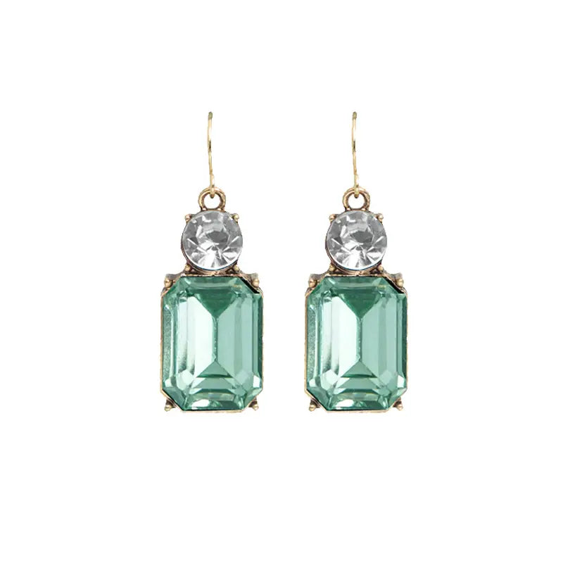 Twin Gem Drop Earrings