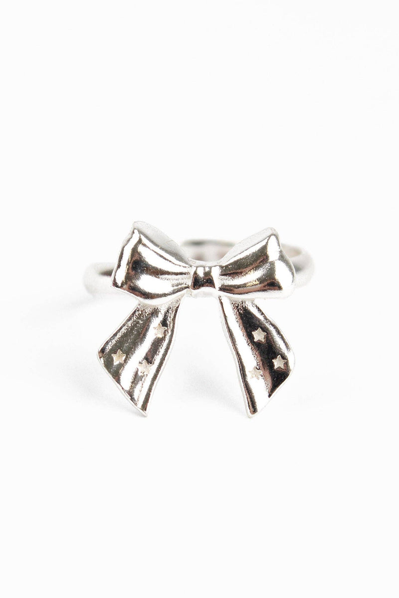 Silver Bow Adjustable Ring