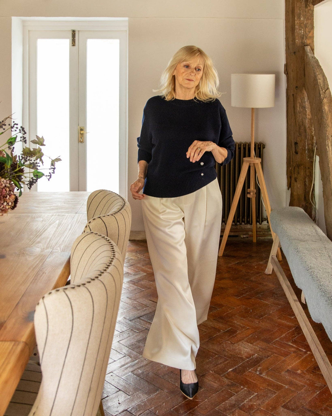 Jasmine Trouser | Ivory: M/L