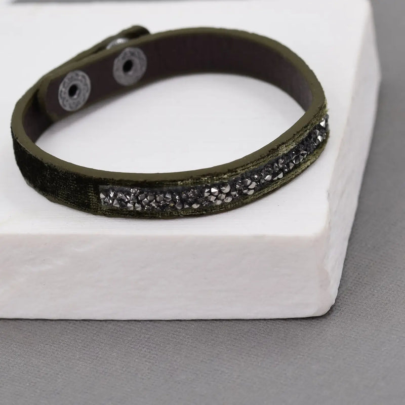 Crystal & Velvet Bracelet