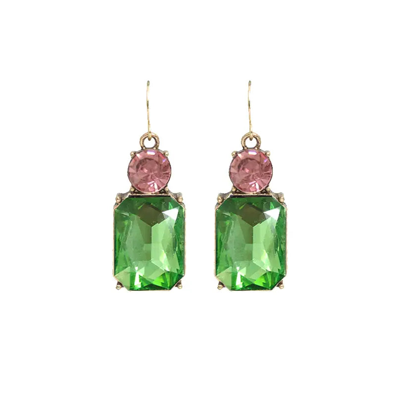 Twin Gem Drop Earrings