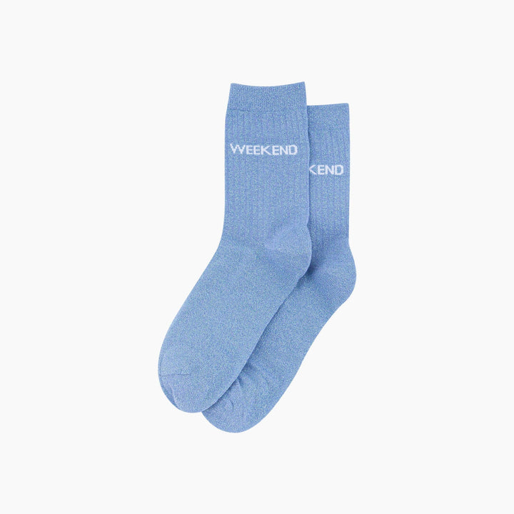 Weekend Combed Cotton Glitter Socks in Light Blue: UK 3-7 | EU 36-40 | US 5-9