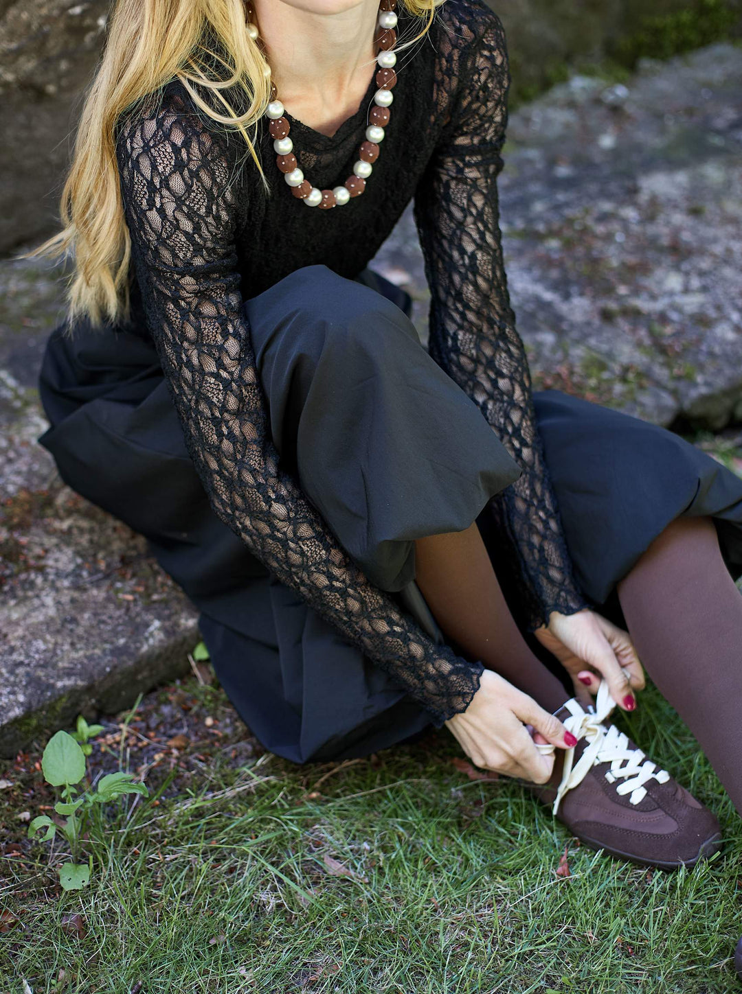 Davina balloon skirt in Black