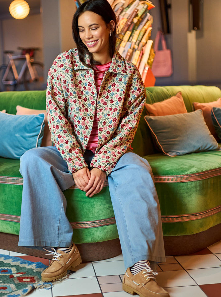 Fairy Rose Bomber Jacket in Summer Floral