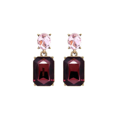 Oval Twin Gem Earrings
