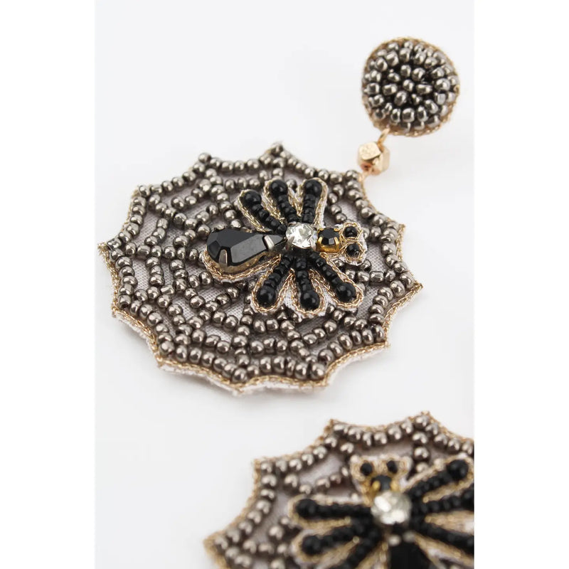 Spider on Web Earrings