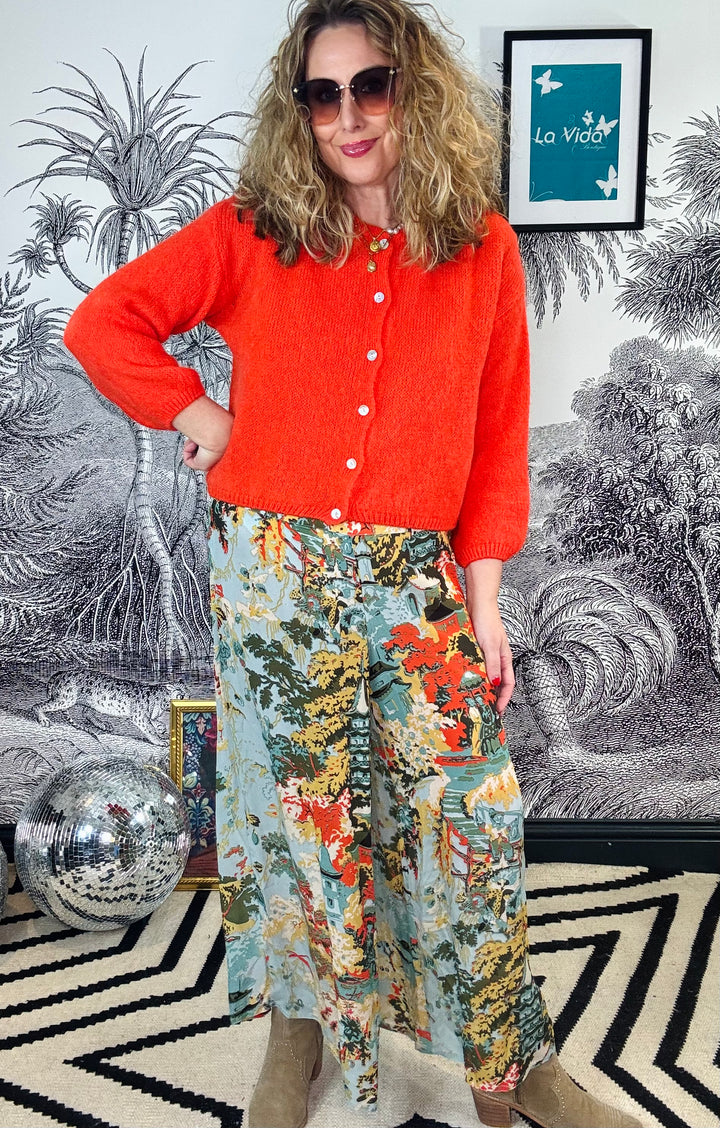 Claires Mohair Mix Crewneck Cardigan