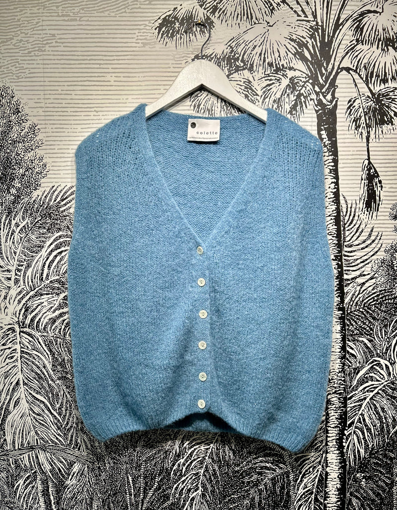 Bethany Sleeveless Mohair Mix Cardigan