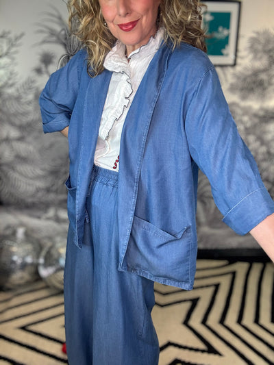 Merle Floaty Tencel Denim Kimono
