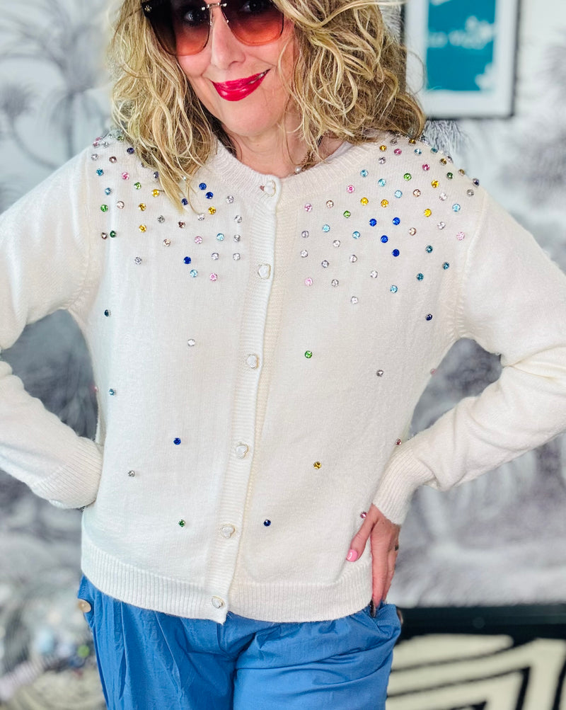 Erika Multi Gemstone Cardigan