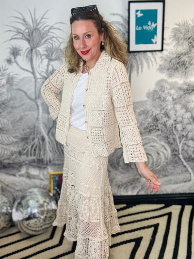 Carla Crochet Midi Skirt