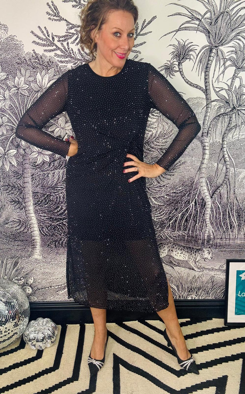 Alexis Sparkle Stone Twist Knot Dress