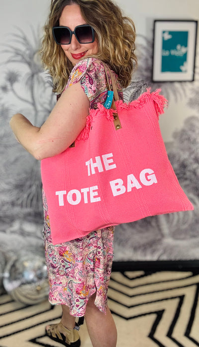 Fringed Canvas Tote Bag