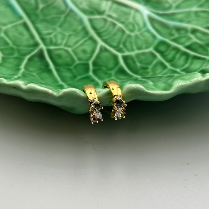 Bejewelled Green Sparkle Earrings