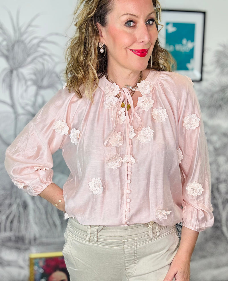Fern Floral Applique Shirt