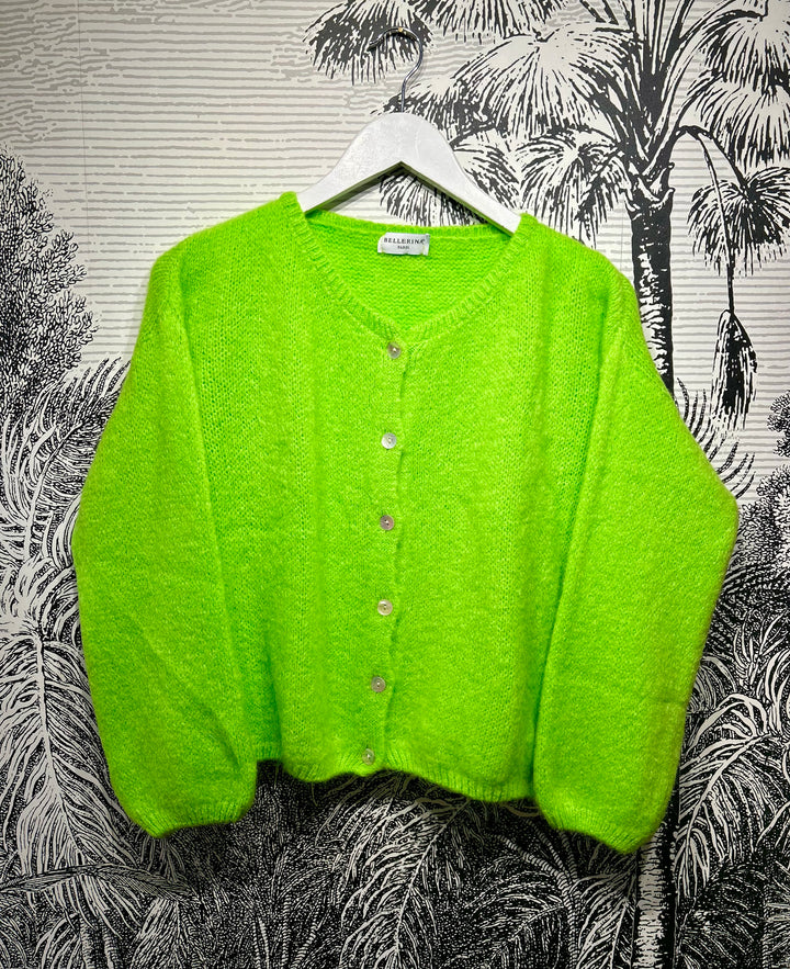 Claires Mohair Mix Crewneck Cardigan