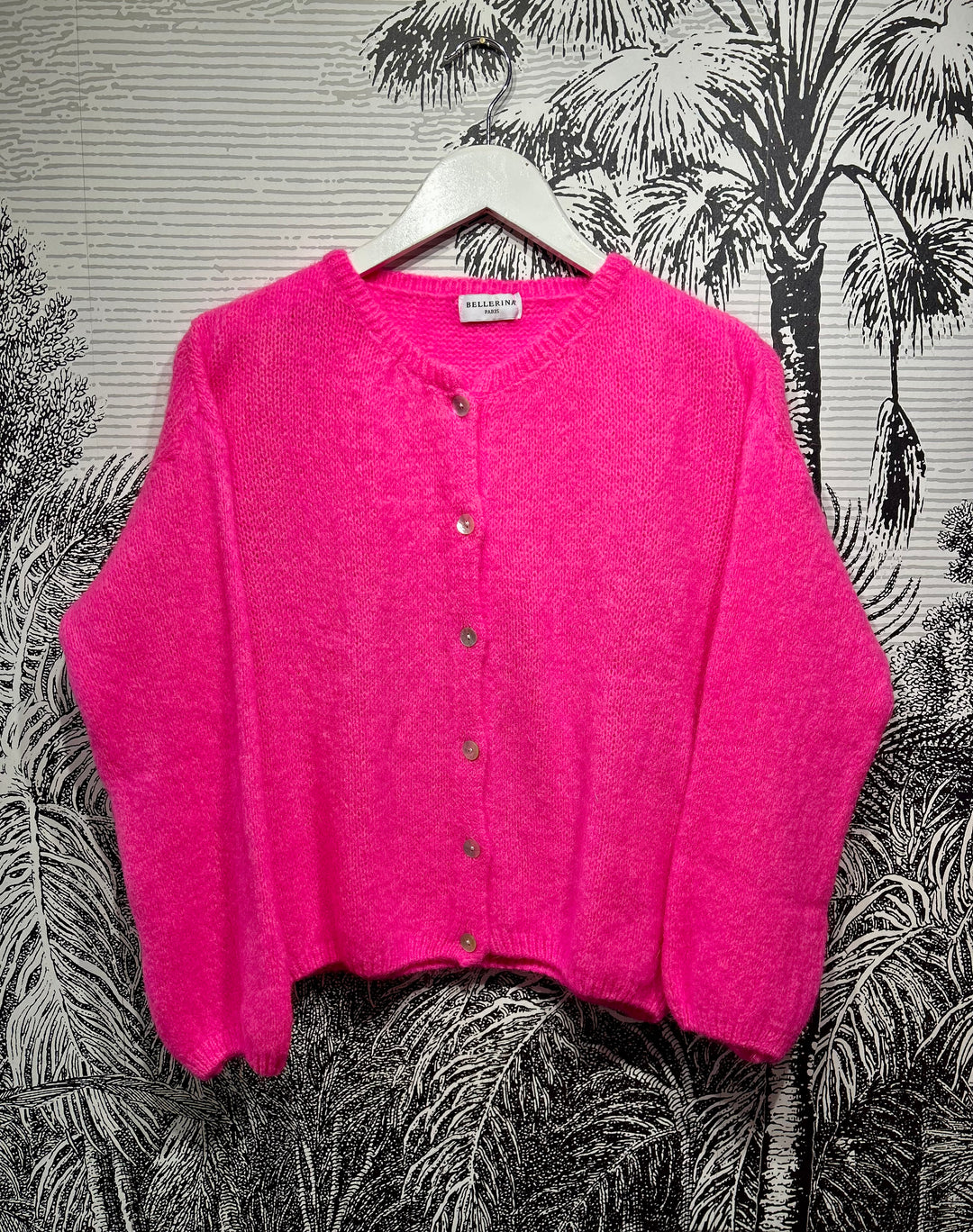 Claires Mohair Mix Crewneck Cardigan