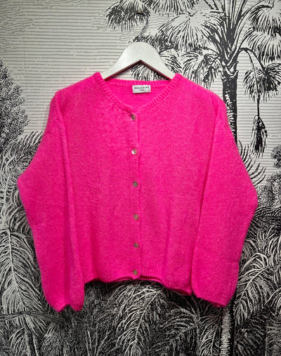 Claire Mohair Mix Crewneck Cardigan
