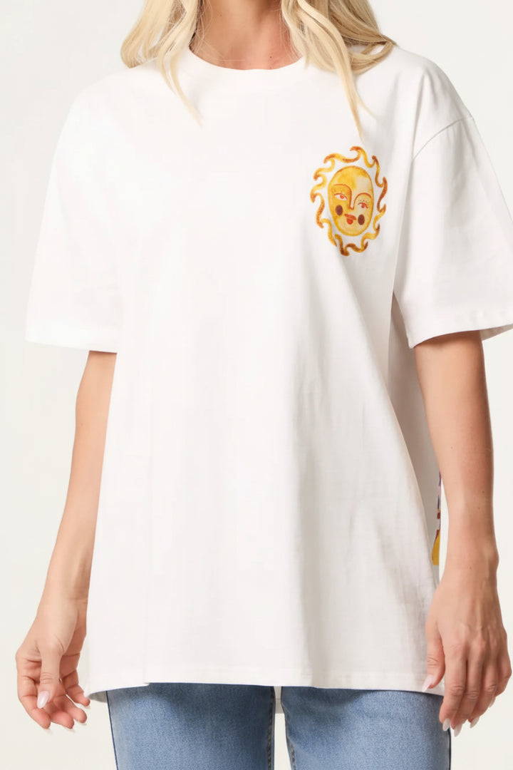 Summer Sun Cotton Printed T Shirt
