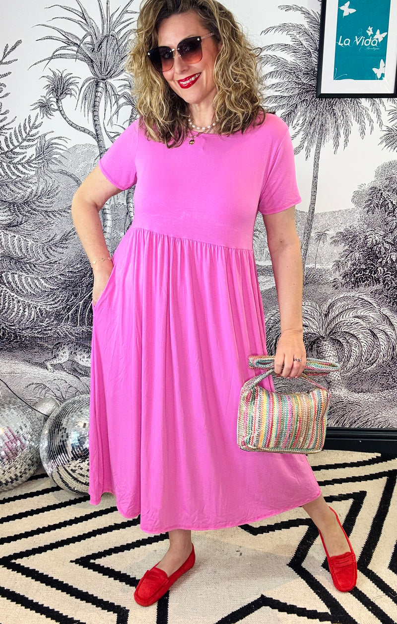 Jennifer Round Neck Jersey Dress