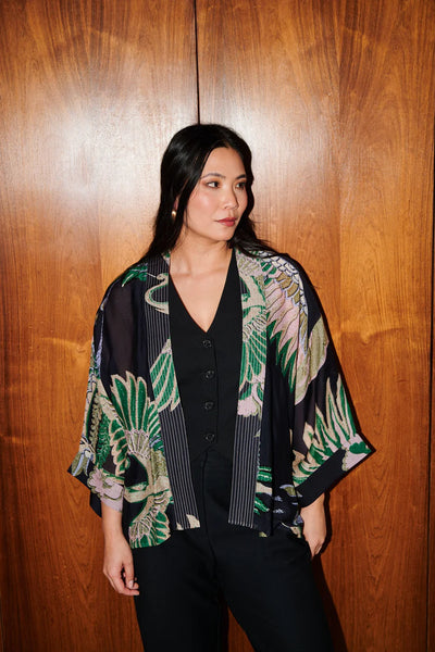Crane Emerald Kimono